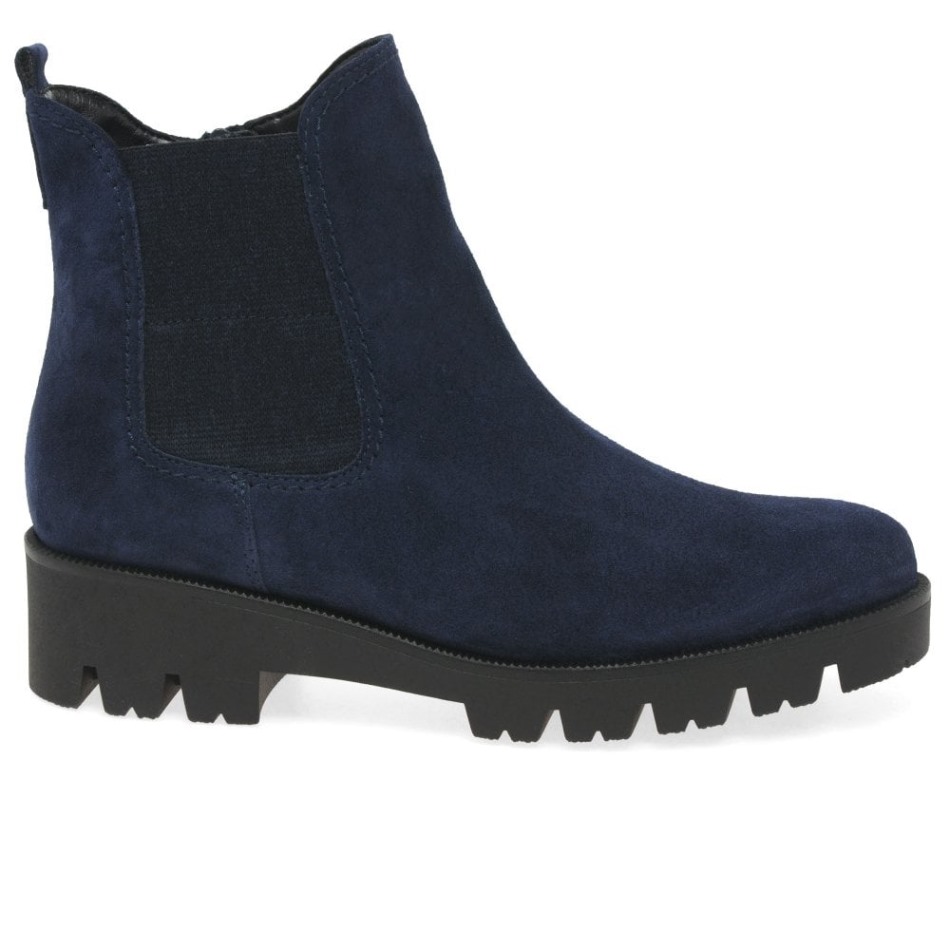 Bottes Chelsea En Daim Marine Newport Pour Femmes Gabor | Exclusif